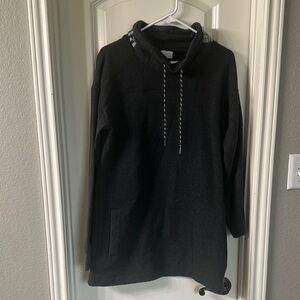 Columbia Black Turtleneck Sweater Cozy Cowl Design